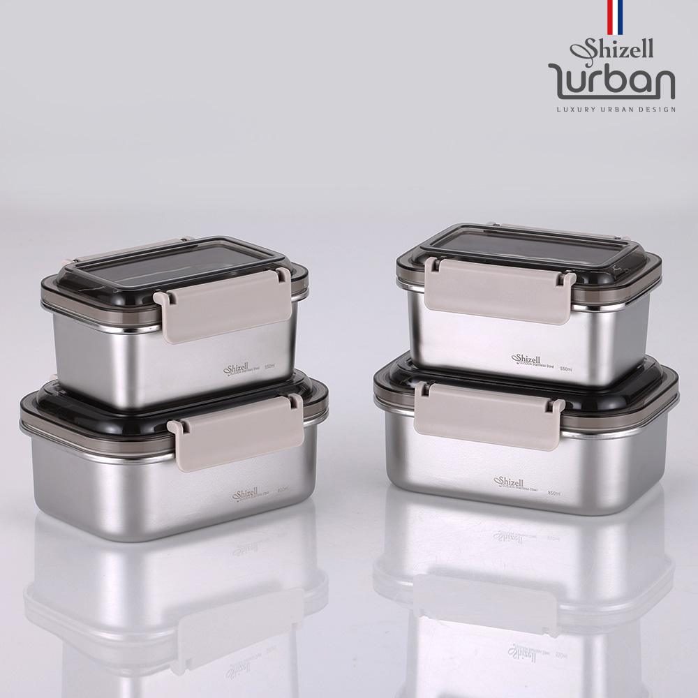 [쉬젤] 러반 슈퍼클린찬통 직사각4종세트(600×2+850×2)