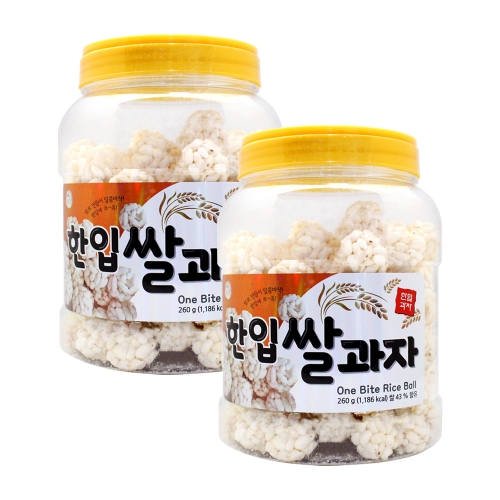 [좋은세상] 동글동글 옛날 쌀강정 한입 쌀과자 260g 2통