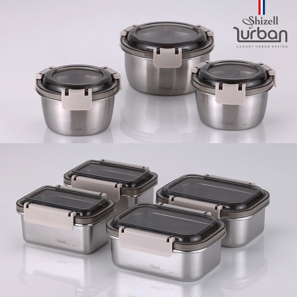 [쉬젤] 러반 슈퍼클린찬통 혼합7종세트A(원형3종 350×2+600×1+직사각4종 600×2+850×2)