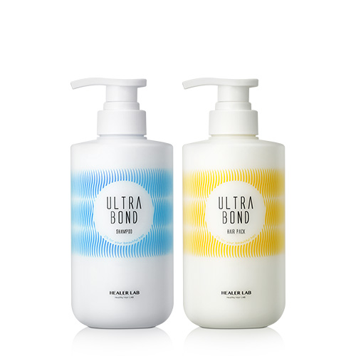 [힐러랩] 울트라본드 탈모완화샴푸500ml+극손상헤어팩500ml+쇼핑백