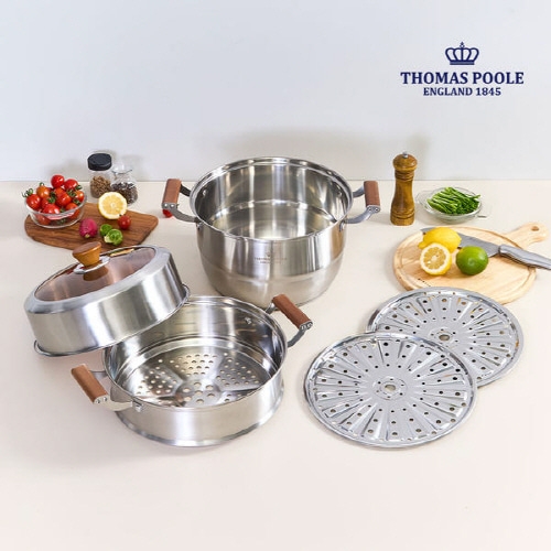 [토마스풀] 2in1 IH 3단 찜기 30cm