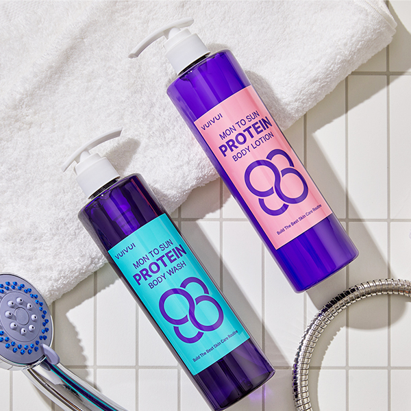 [뷰이뷰이] 벼리 먼투썬 프로틴 바디워시500g+바디로션500g 세트