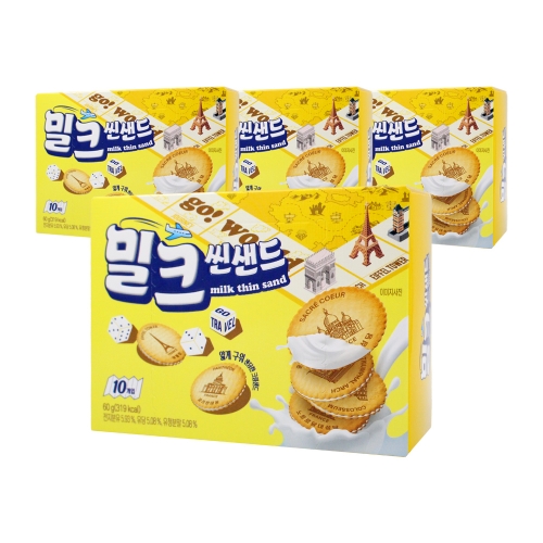 [좋은세상] 밀크 씬샌드 비스킷 60g x4개