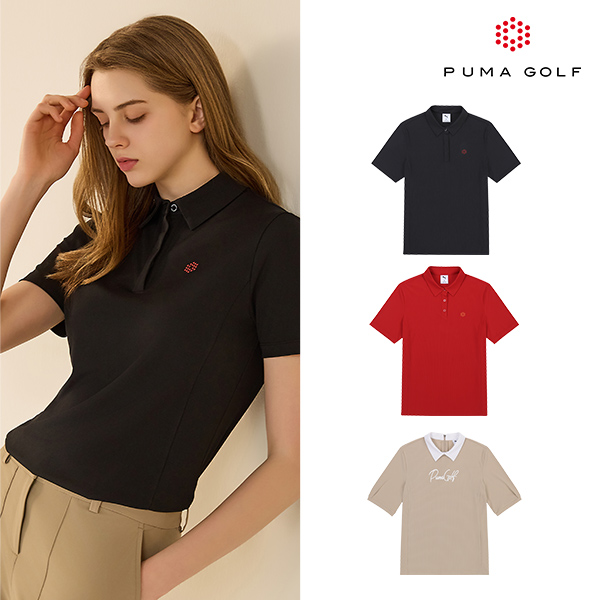 [푸마] 25SS 여성 카라 반팔티셔츠 3종세트 PGFYKBP01 (사이즈90~105)