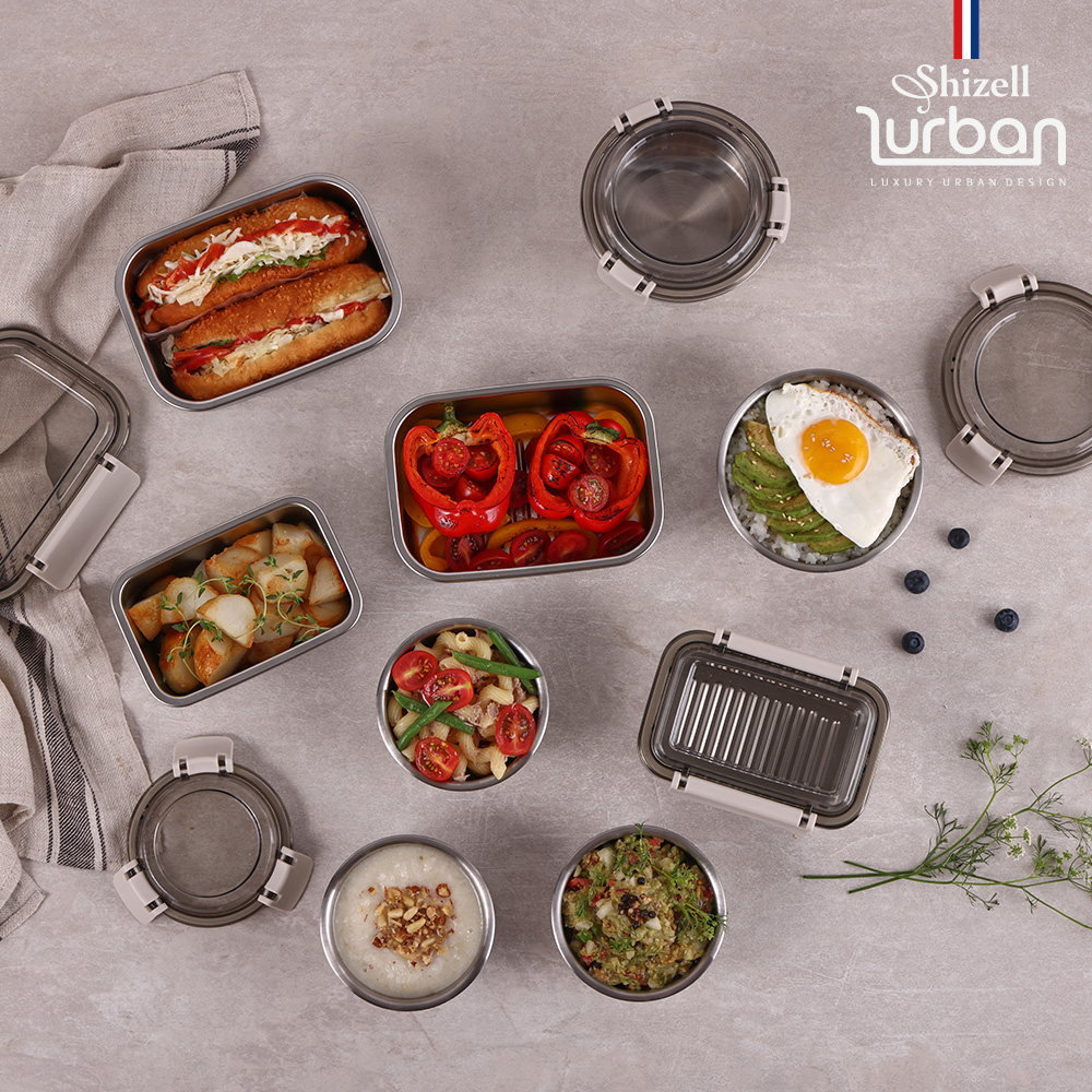 [쉬젤] 러반 슈퍼클린찬통 혼합9종세트(원형5종 350×3+600×2+직사각4종 600×2+850×2)