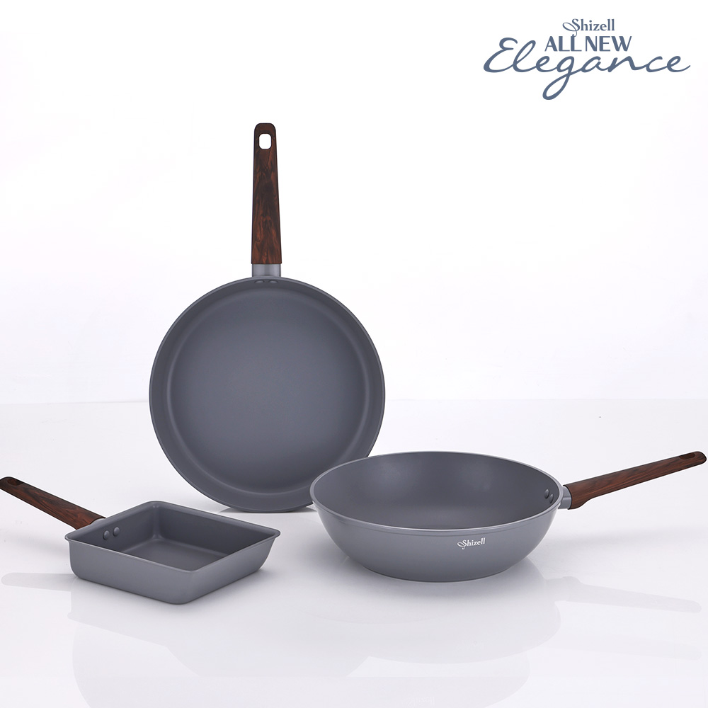 [쉬젤] 올뉴 엘레강스 IH 프라이팬 3종A세트(F28+W28+AG16.5×19.5)