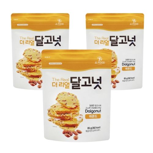 [좋은세상] 수제 달고나 더리얼 달고넛 아몬드 85g x3봉