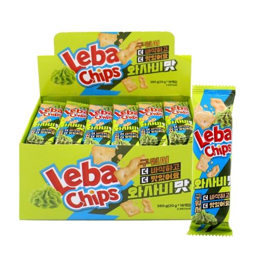 [좋은세상] 레바 칩스 포테이토 스낵 와사비맛 360g (18개입)