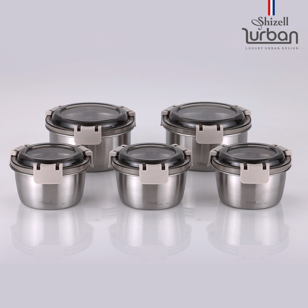 [쉬젤] 러반 슈퍼클린찬통 원형5종세트(350×3+600×2)