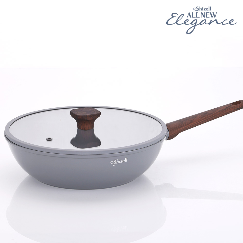 [쉬젤] 올뉴 엘레강스 IH 궁중팬 28G세트(W28cm+실리콘플랫유리커버)