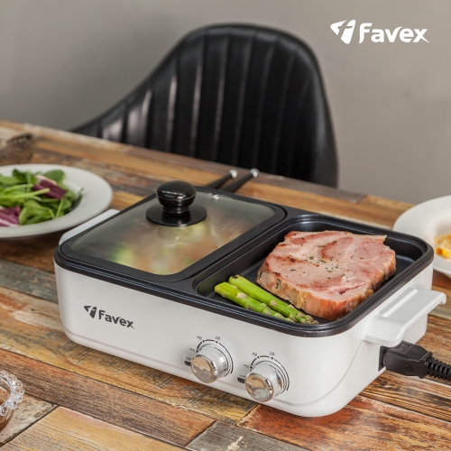 [파벡스] 디바이드 반반 멀티그릴 FX-202HG (화이트,핑크 택1)