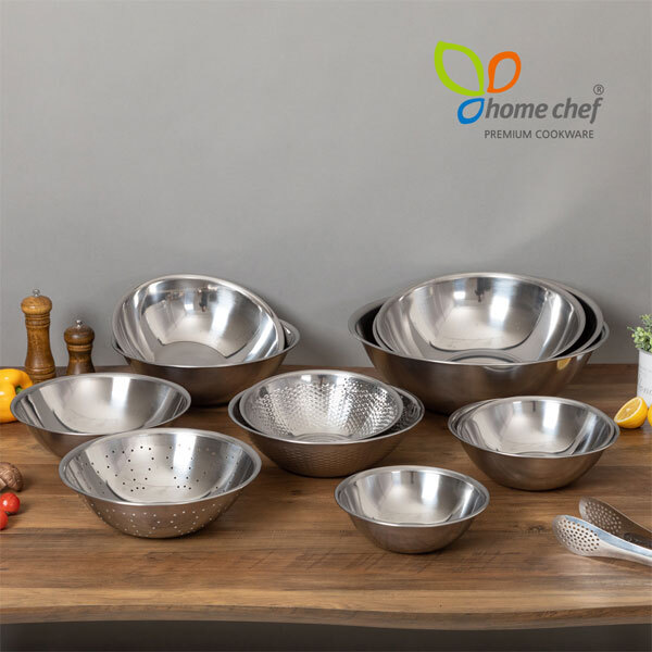 [홈셰프] 국산 스텐레스 다용도볼 12종세트 HC04112se(믹싱볼9p(20,22,24,26,28,30,33,36,41cm),쌀함박2p(24,28cm),야채볼1p(26cm)