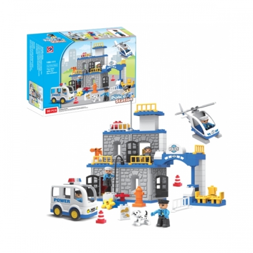 [나비북스] 퍼니블록 경찰서 90pcs