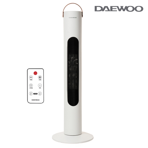 대우 2600W 그래핀 PTC 타워형 온풍기 자동온도조절 및 리모컨조작 DEH-PT3300R