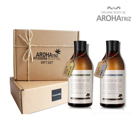 아로하트리즈 식물성 바디오일 2종 선물세트 (휴대용 용기증정)
