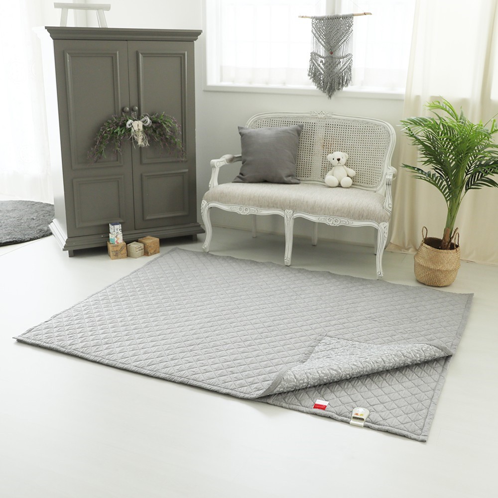 [나플나플] 세미마이크로 모션탄소 퀸 매트 (전용패트포함) 145×200cm 연그레이