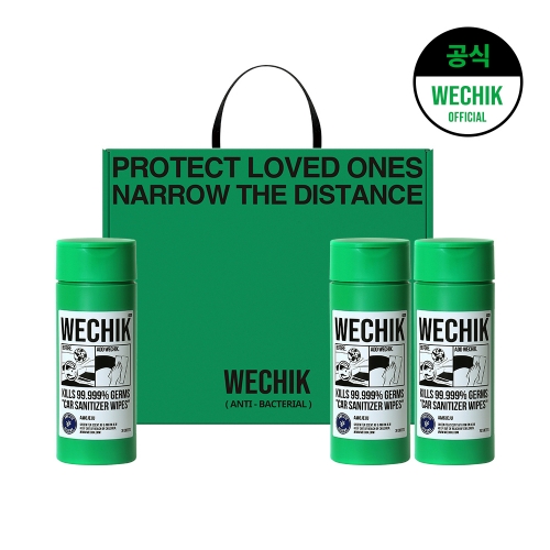 [위칙] 차량 전용 소독 세정티슈 3개입 선물세트_WS3103