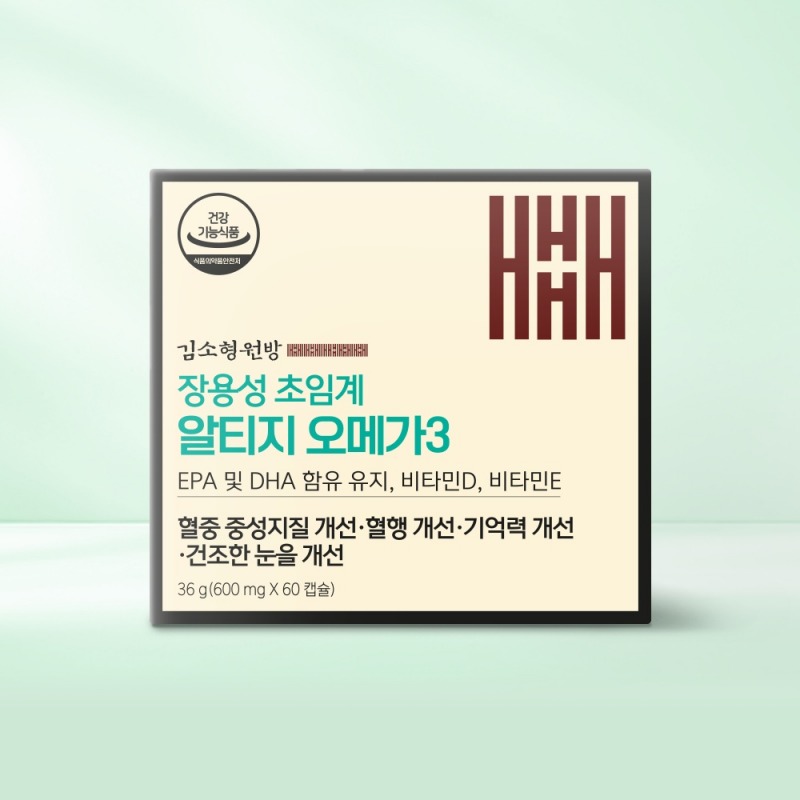 [김소형원방] 장용성 초임계 알티지오메가3 600mgx60캡슐