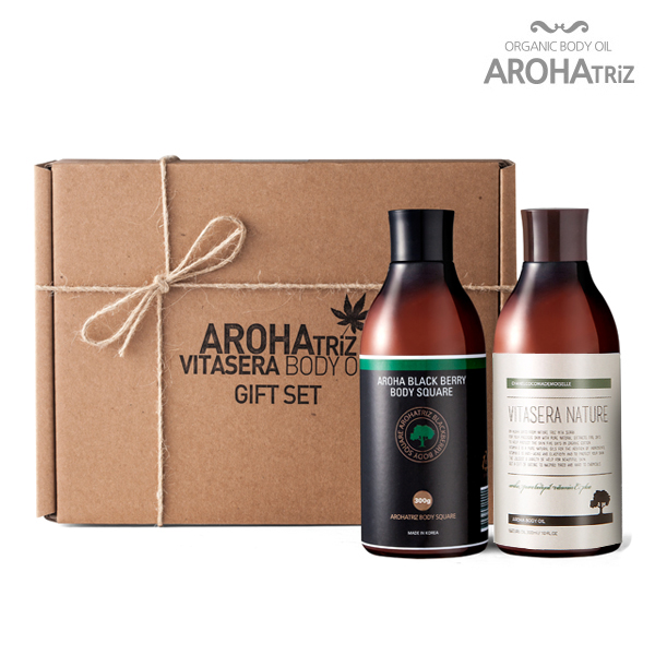 아로하트리즈 바디로션300ml + 바디오일 300ml 세트 (휴대용기증정)