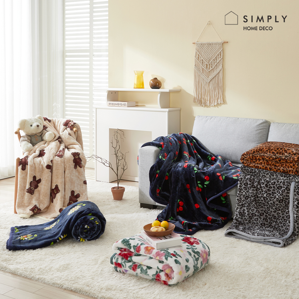 [simply home] 심플리홈 밍크 극세사 양면 담요 100x130cm(L) (색상6종/택1)