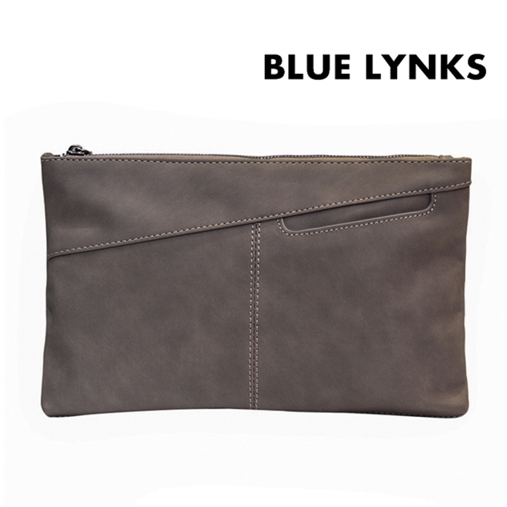 [블루링스] PKM 빈티지 PU가죽 데일리 클러치백 BLM-PKM01