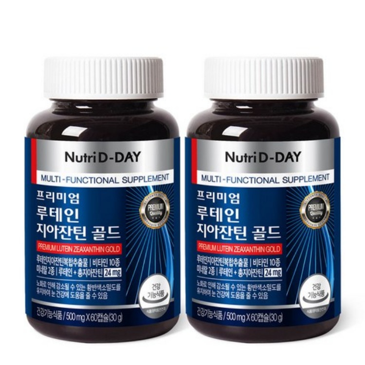 [뉴트리디데이] 프리미엄 루테인 지아잔틴 12 500mgx30정x2박스(2개월분)