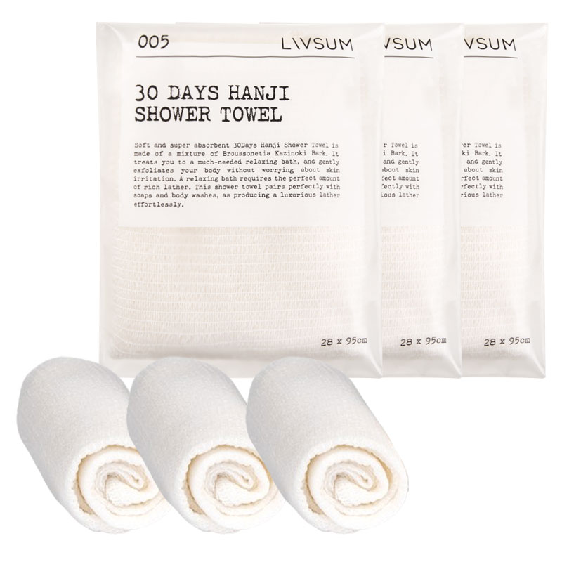 [리브썸] 30일 한지 샤워타월 3개
