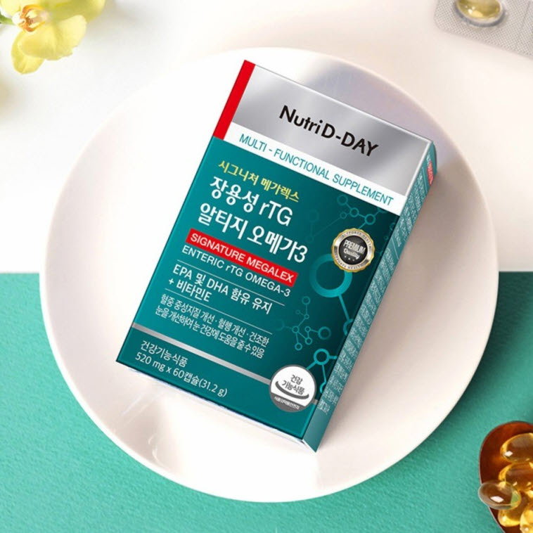 [뉴트리디데이] 시그니처 메가렉스 장용성 알티지 오메가3 520mgx60정x3박스(3개월분)