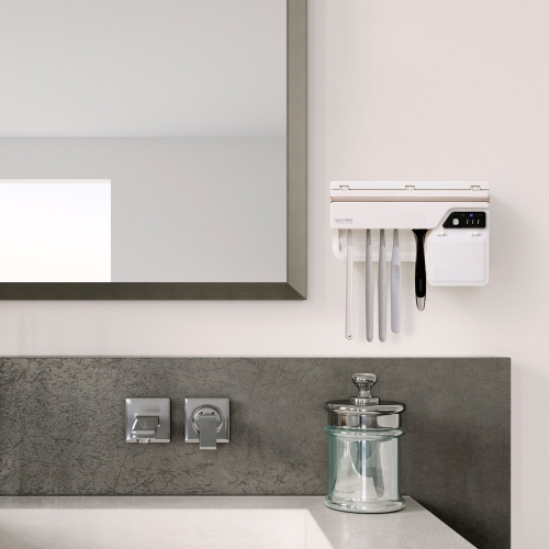 [유토렉스] 본투비 빌트인 UV-C 히팅 건조 무선 유선 겸용 칫솔살균기 UTL-111CH 고급형