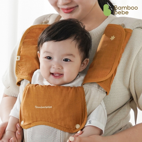 [밤부베베] 정글숲 아기띠 침받이(올인원 세트)