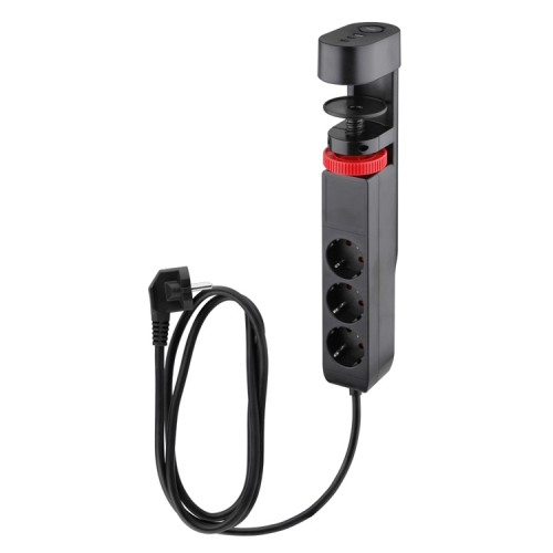 [차야] 프리드릴 멀티탭 3구 클램프 타입 USB포트 3m