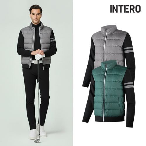 [인테로] 남성 겨울 니트 덕다운 패딩 골프자켓 IWMF(색상,사이즈 택1)