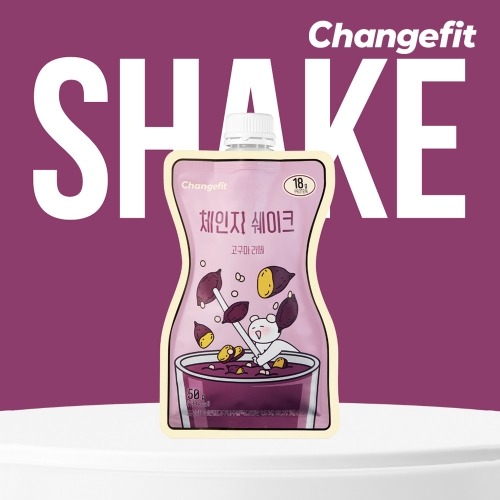 [체인지핏] 체중조절용 단백질 쉐이크 고구마 라떼 7팩