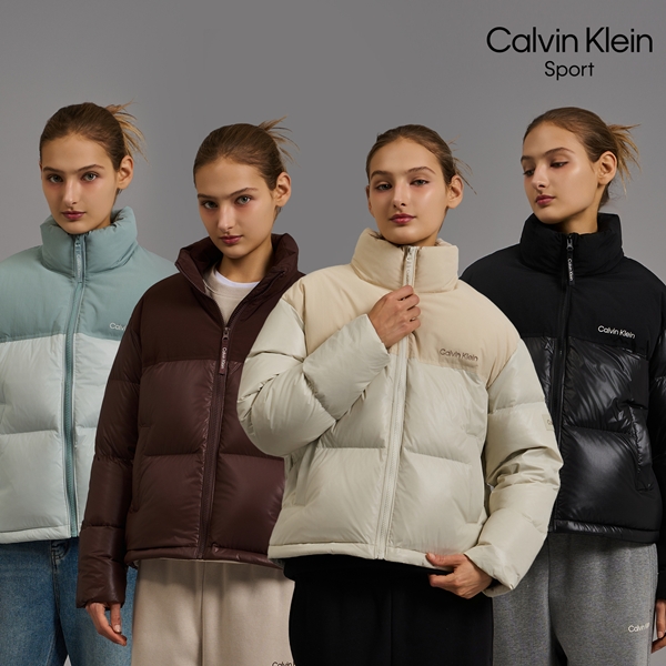 [캘빈클라인] 여성 미들 다운 자켓 덕다운