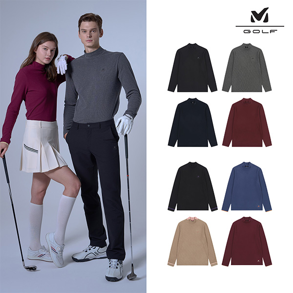 [밀레] 25FW 양면 기모 모크넥 여성티셔츠