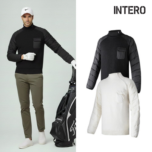 [인테로] 남성 겨울 방풍 니트 패딩 티셔츠 IWMN(색상,사이즈 택1)