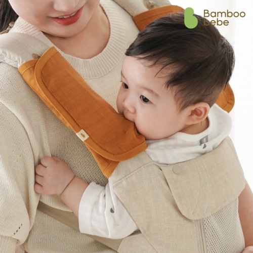 [밤부베베] 정글숲 아기띠 침받이(아기띠 커버) (플라워 샌드)