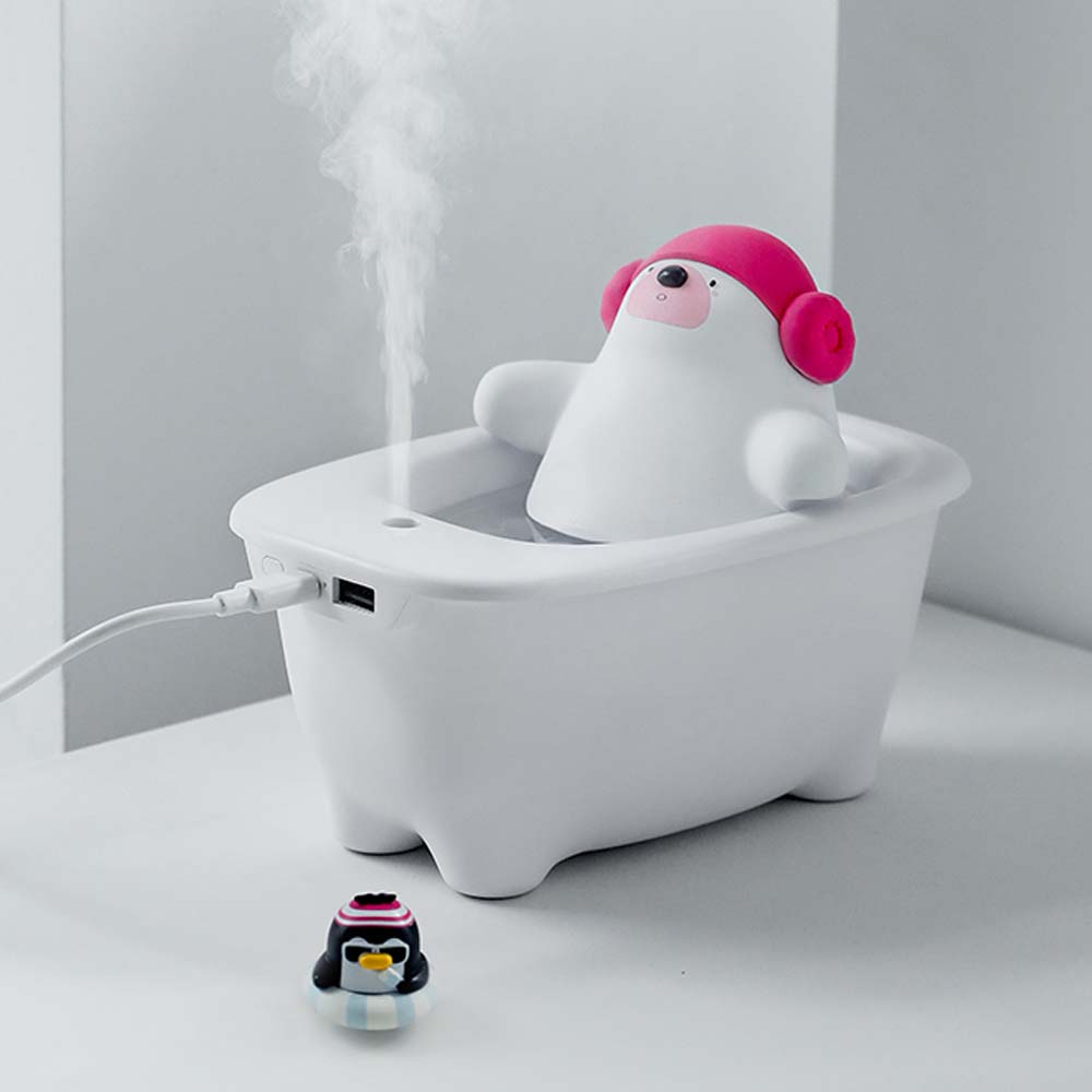 [젤센] 목욕하는 북극곰 550 탁상용 미니가습기 POLARLIFE+LED조명등