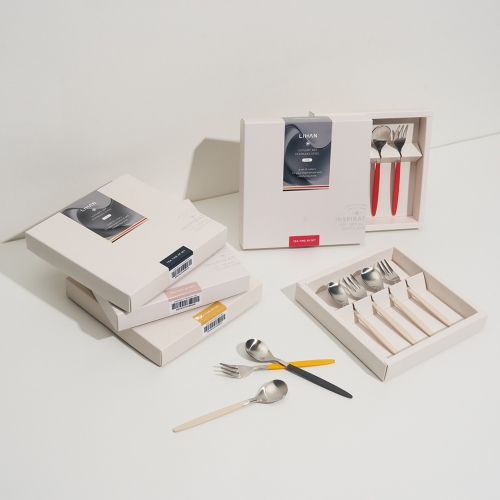 [한국도자기리빙] 리아 티스푼/티포크 4P세트(티스푼2, 티포크2)