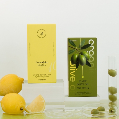 [에버봄] 올리브레몬 올레샷 스페인산 올리브 오일 레몬 착즙 주스 14포