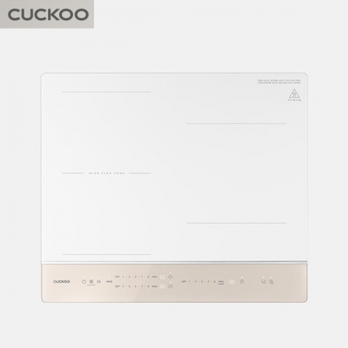 [CUCKOO] 쿠쿠 미식 컬렉션 3구 무광 화이트 인덕션레인지(베이지) CIR-E347FBE