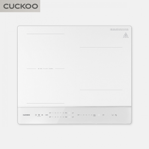 [CUCKOO] 쿠쿠 미식 컬렉션 3구 무광 화이트 인덕션레인지(올화이트) CIR-E347FAW