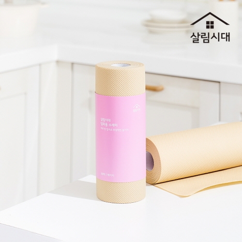 [살림시대] 일회용 수세미 60매/베이지