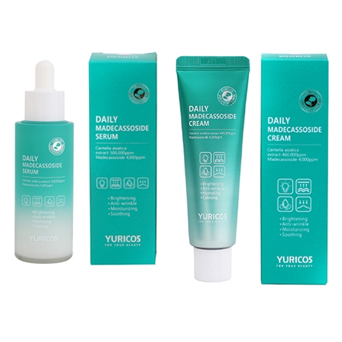 [유리코스] 데일리 마데카소사이드 세럼&크림 세트 50ml