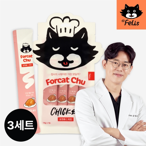 [닥터펠리스] 고양이 츄르 포캣츄 치킨 14g x 4포 x 3세트