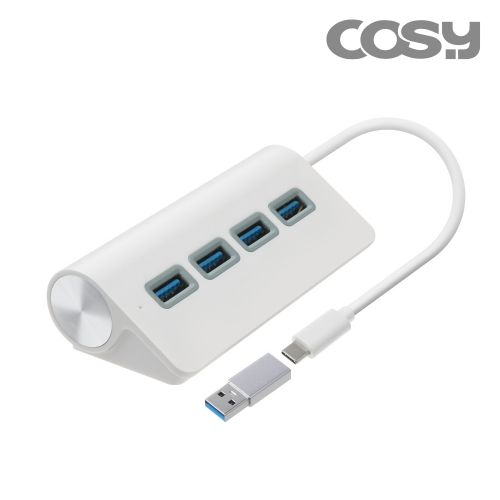 [COSY] 이중접속타입C USB3.0 4포트허브+USB변환젠더