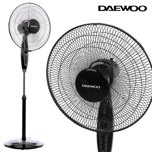 대우 16인치 키높이 스탠드 선풍기 가정/업소겸용 5엽날개 타이머 블랙 DWF-RS316C