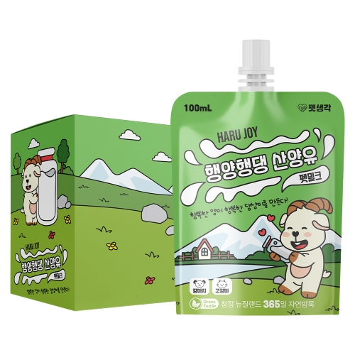[펫생각] 하루조이_행양행댕 산양유 100ml*10개_강아지/고양이 겸용