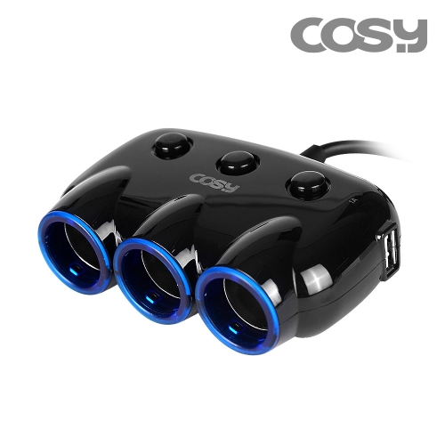 [COSY] 포스차량용충전기(3.1A,3구,USB2포트)