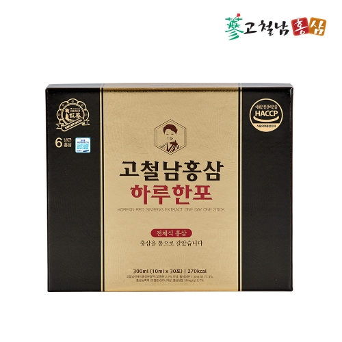 [고철남홍삼] 짜먹는 전체식 홍삼스틱 하루한포 (10ml x 30포)